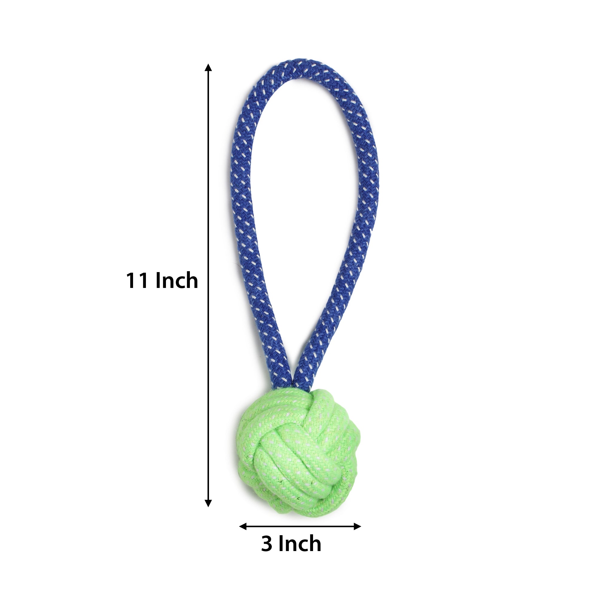 Durable Dog Rope Toy with Handle & Knotted Ball – Chew, Tug & Fetch Interactive Pet Toy
