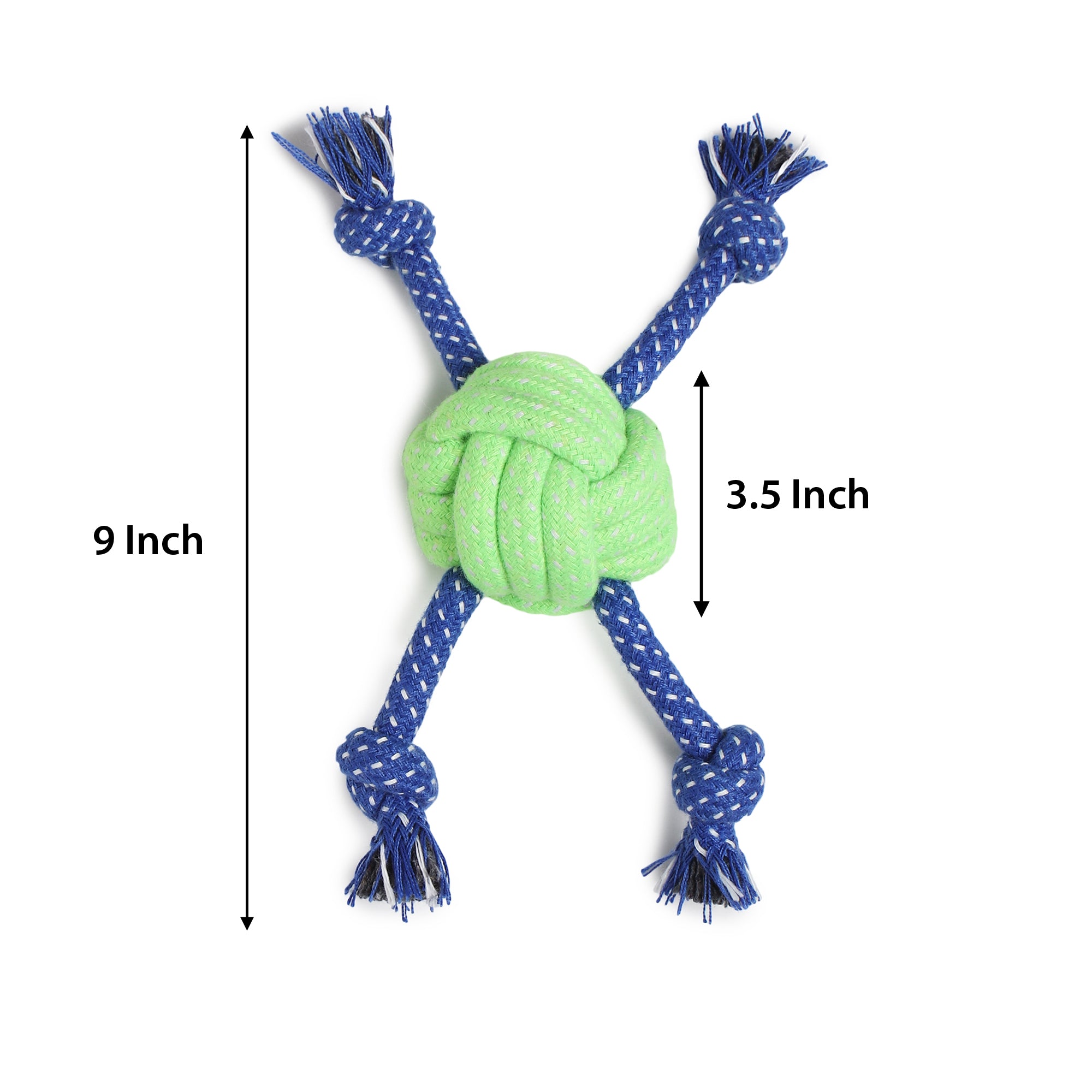 Durable Dog Rope Toy with Knotted Ball – Chew, Tug & Fetch Interactive Pet Play Rope
