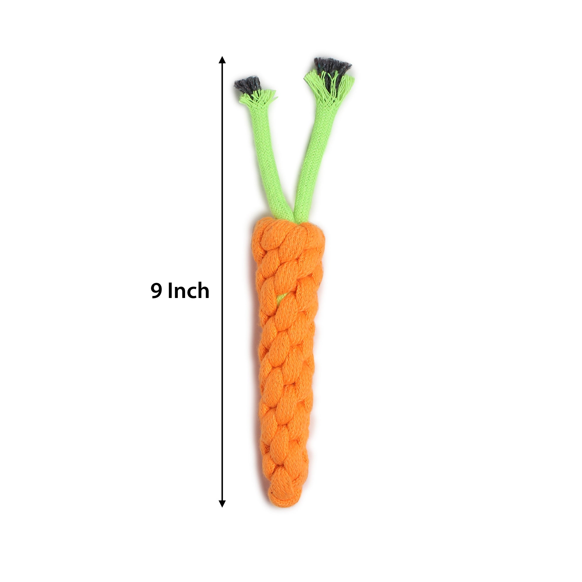 Carrot Rope Toy for Dogs – Durable Cotton Chew & Tug Toy for Dental Health and Play