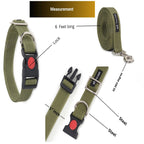 Dog Leash & Collar Set - 6FT- Olive