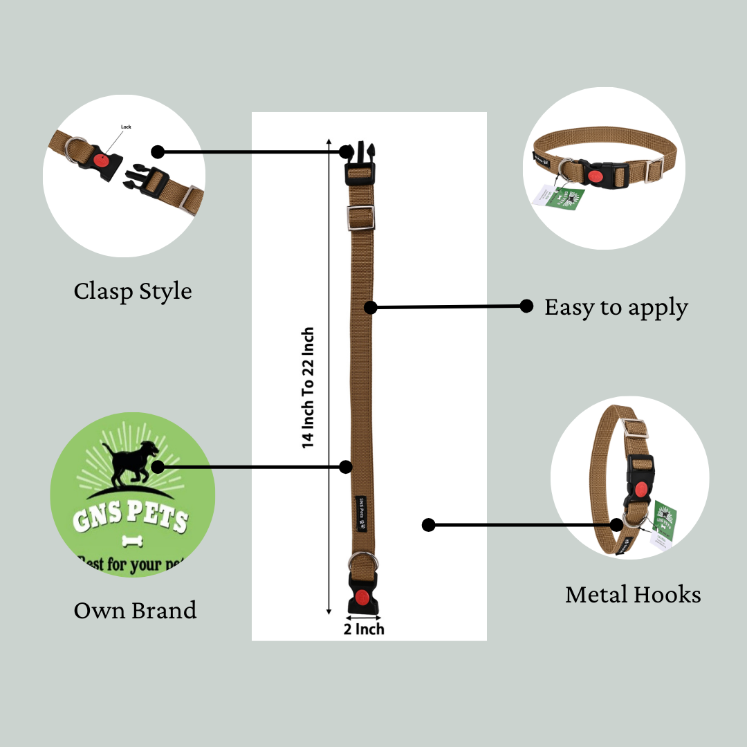 Dog Leash & Collar Set - 15FT- Brown
