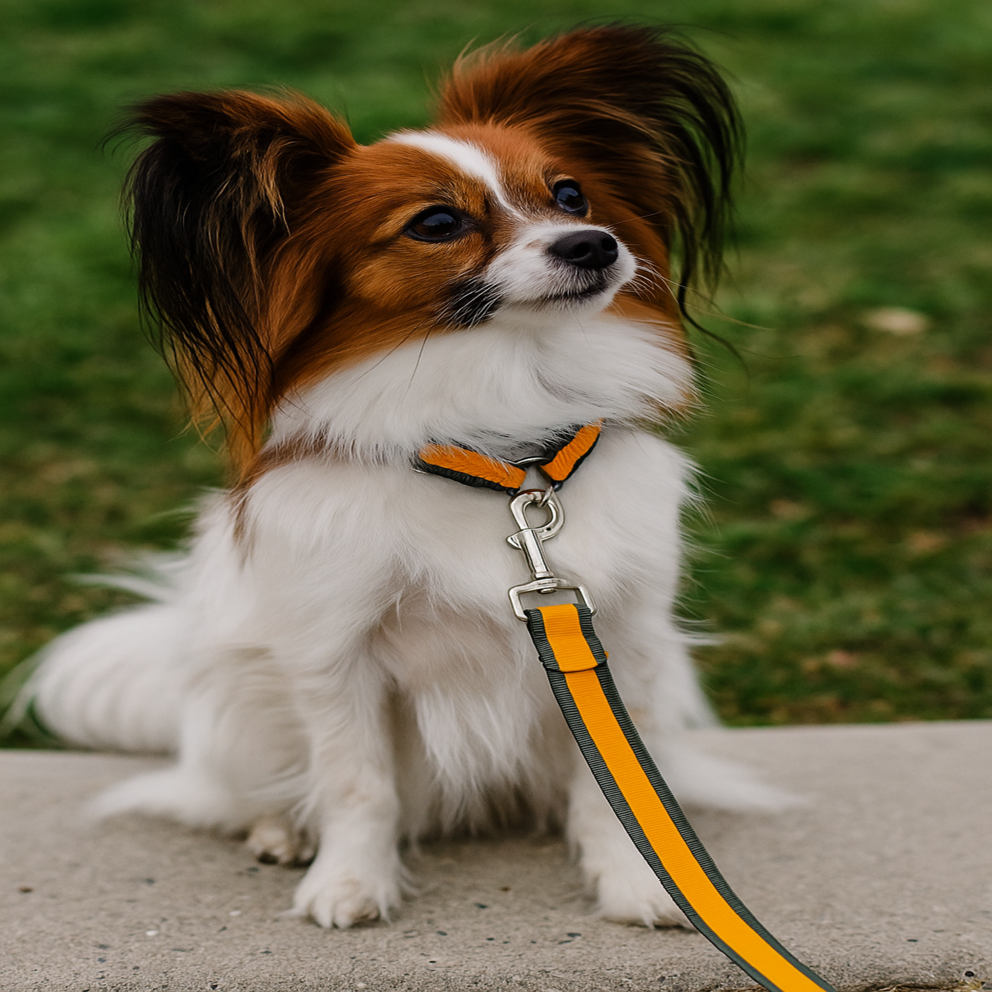 Double webbing Leash- 6 FT Yellow