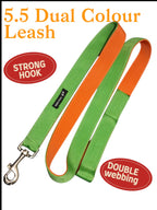 Double webbing Leash- 6 FT Green