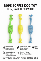 Rope Toffee Dog Toy - Set of 3