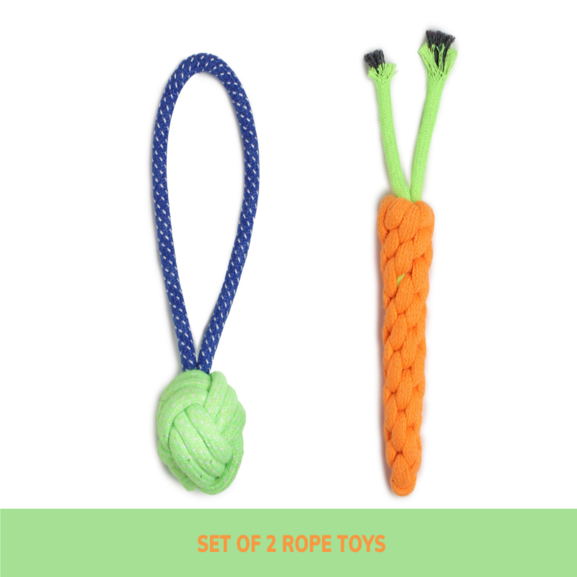 Durable dog rope toy for chewing, tugging & teething. Safe cotton, tough knots & perfect for puppies or aggressive chewers.