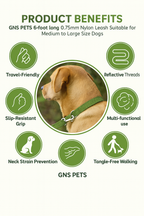 Dog Leash & Collar Set - 6FT- Olive