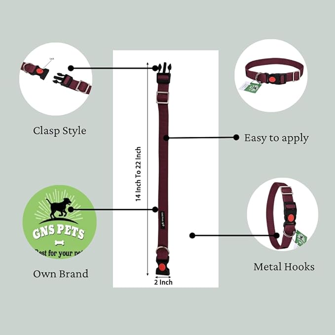Collars for dog - Maroon