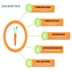 Rope Toy for Puppy - Carrot