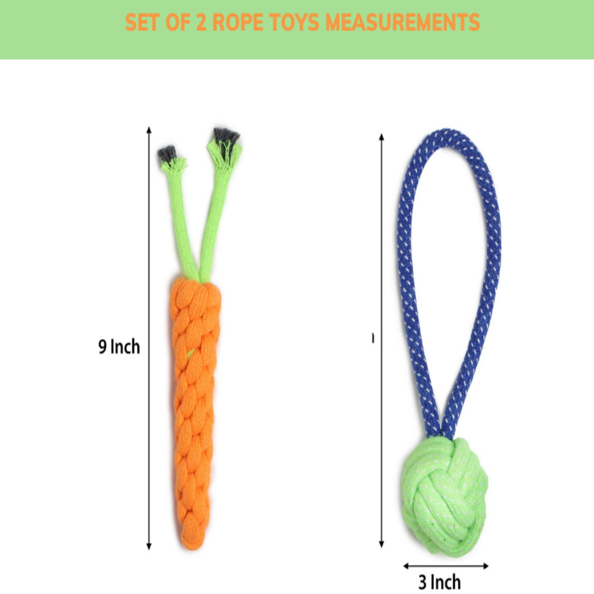 Durable dog rope toy for chewing, tugging & teething. Safe cotton, tough knots & perfect for puppies or aggressive chewers.