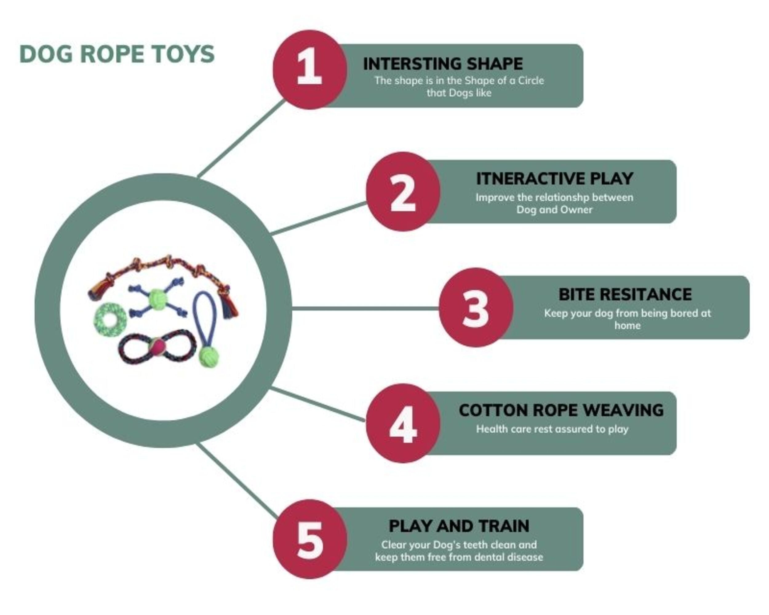 Rope Toys Set - 5 PCS