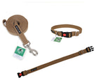 Dog Leash & Collar Set - 15FT- Brown