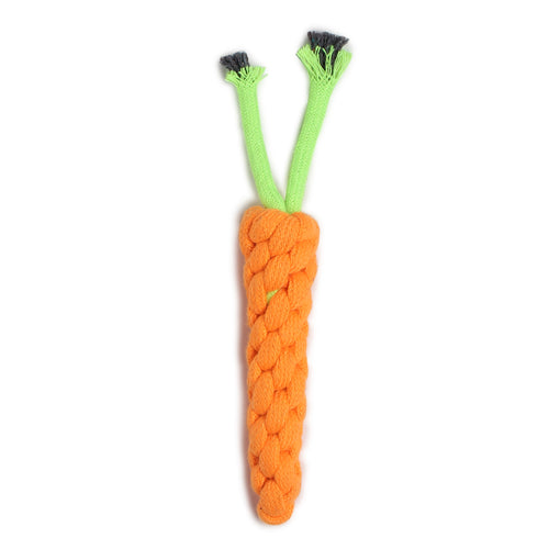 Carrot Rope Toy for Dogs – Durable Cotton Chew & Tug Toy for Dental Health and Play