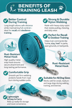 Training Leash 15 feet- Turquoise