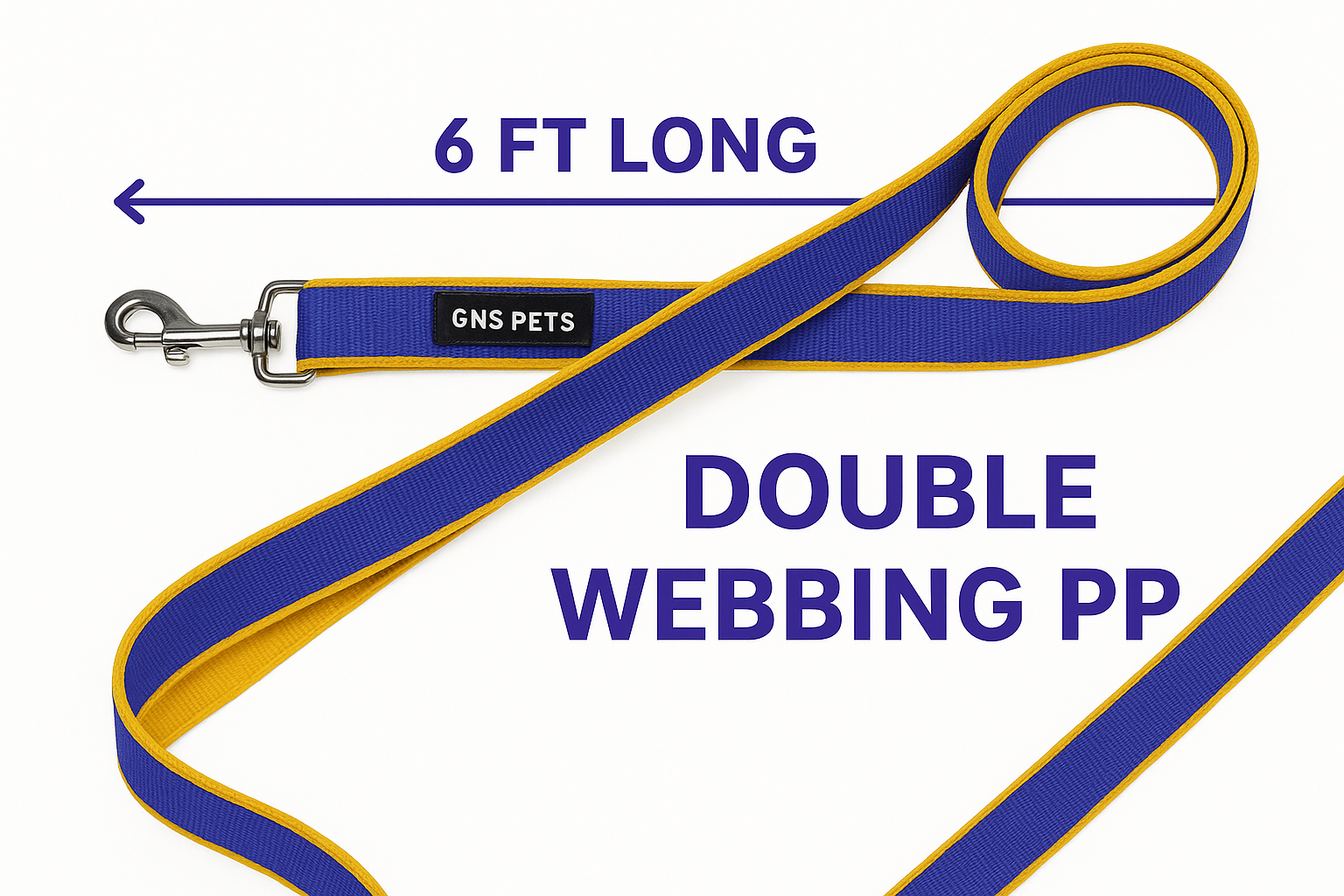 6 Feet Dog Leash - Blue