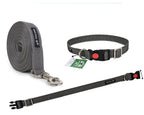 Dog Leash & Collar Set - 15FT- Grey