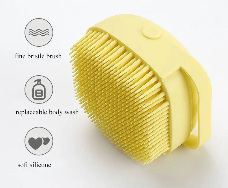 Pet Bath Brush with Shampoo Dispenser
