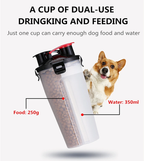2-in-1 Pet Food & Water Bottle