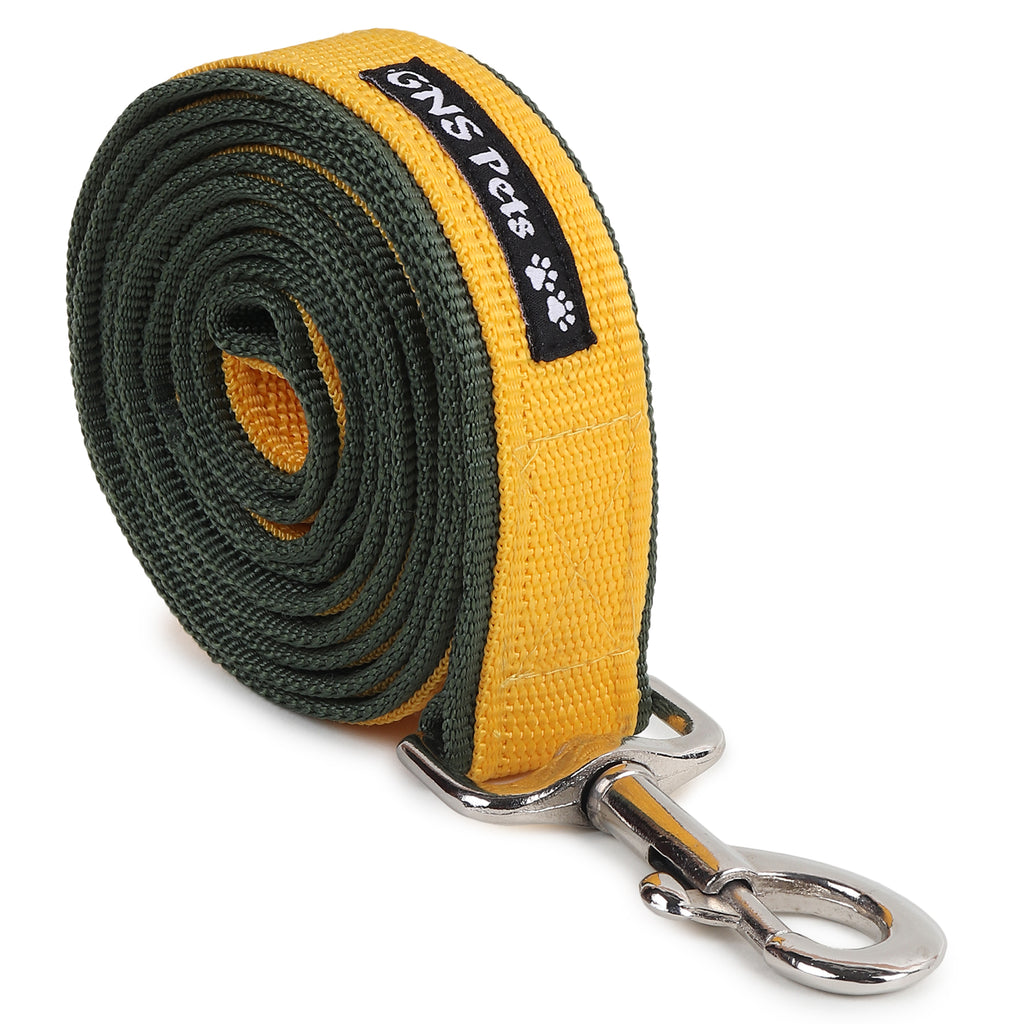Double webbing Leash- 6 FT Yellow