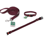 Dog Leash & Collar Set - 15FT- Maroon