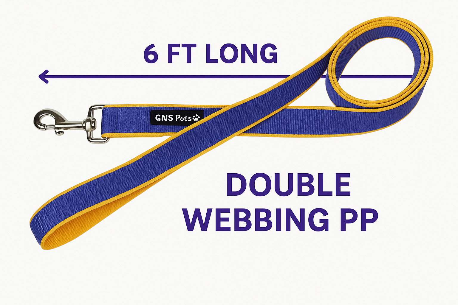 6 Feet Dog Leash - Blue