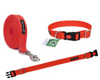 Dog Leash & Collar Set - 15FT- Red