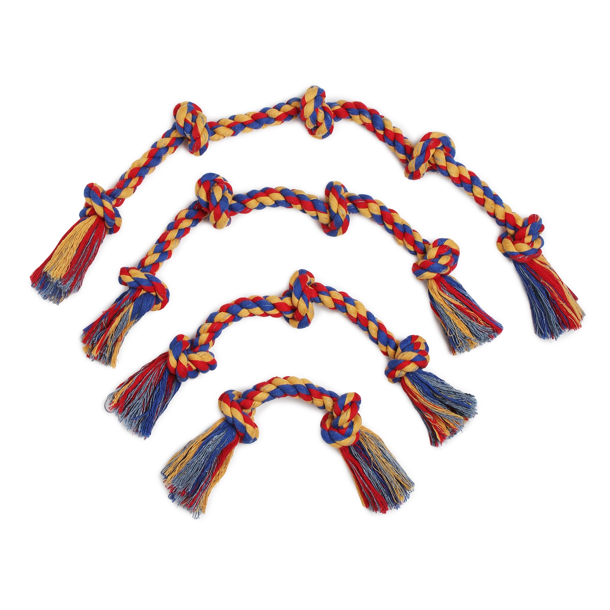 Durable Multi-Knot Rope Dog Toys – Set of 5 | Chew, Tug & Play