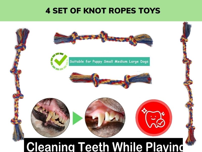 Durable Multi-Knot Rope Dog Toys – Set of 5 | Chew, Tug & Play