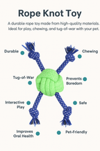 Rope Toy with Knotted Ball