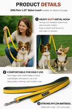 Double webbing Leash- 6 FT Yellow