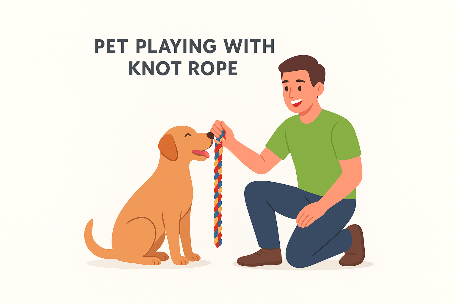 Multi-Knot Rope Dog Toys – 5 Pcs