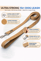 Training Leash - 15 FT-Brown