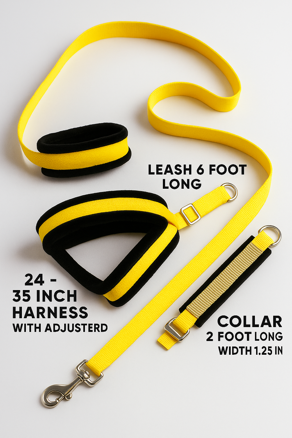 Soft Padded Harness,Collar and Leash