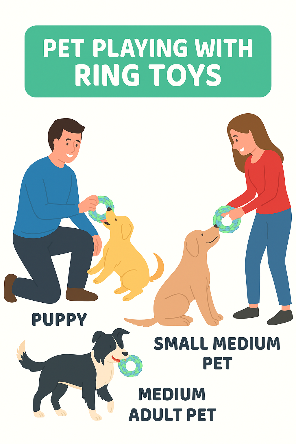 Durable Ring Rope Dog Toy – Interactive Chew & Tug Toy for Dogs | Teeth Cleaning & Fun Play