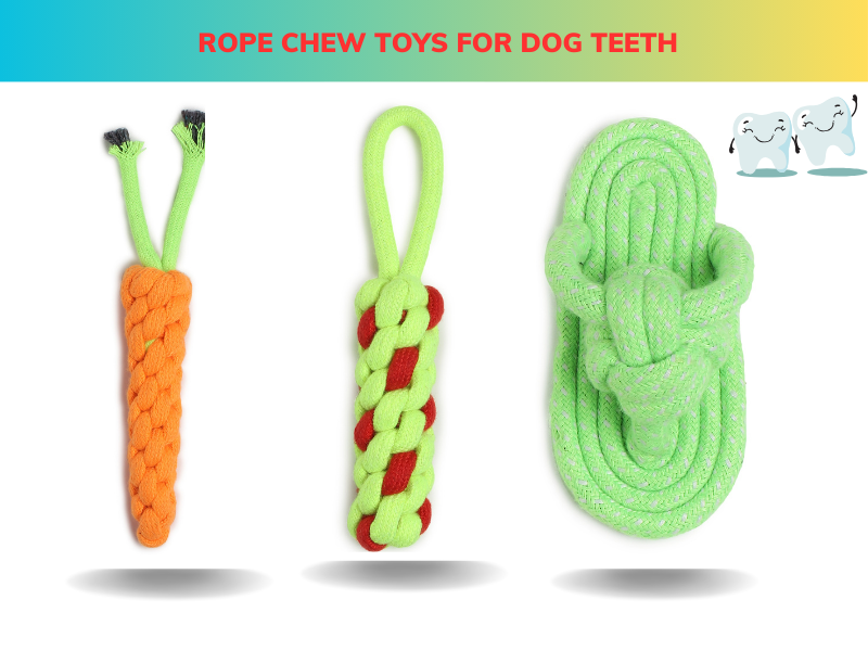 Durable Rope Chew Toys for Dogs | Set of 3 Rope Toys for Dental Health, Teething & Play Training