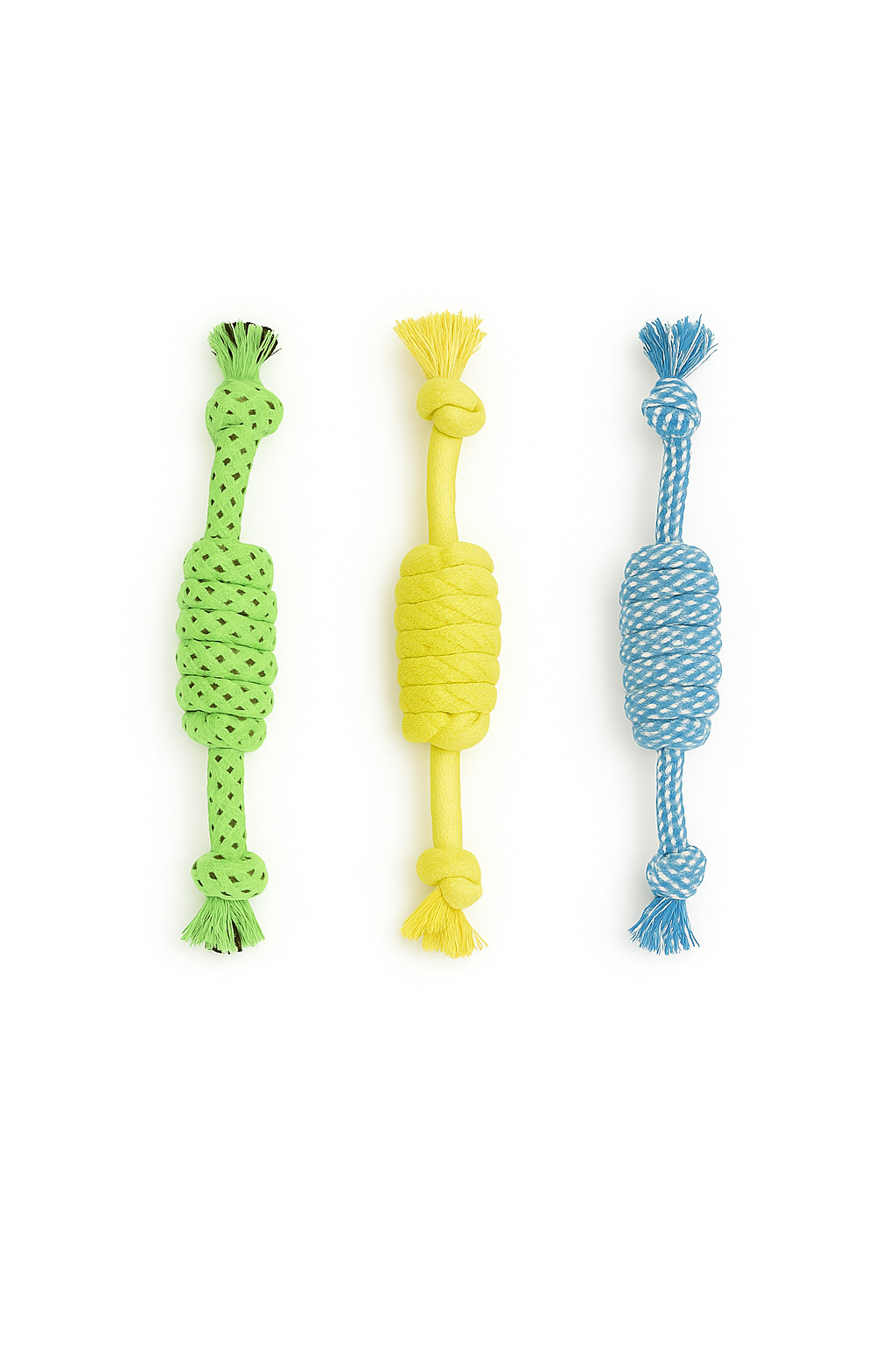 Rope Toffee Dog Toy - Set of 3