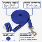 Training Leash 15 -FT - Blue