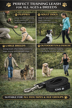 Training Leash 15 feet- Black