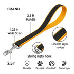 Short Leash - 1.5Ft-Yellow